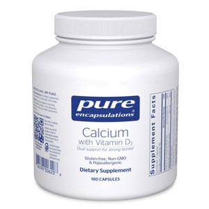 Pure Encapsulations Calcium with Vitamin D3 - Dietary Supplement to Support Bone, Colon, and Cardiovascular Health* - 180 Capsules - 1 of 4