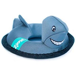 ZippyPaws - Floaterz, Outdoor Floating Squeaker Dog Toy - Shark, Blue - 1 of 1