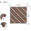 DSVIMOY 12" Patio Deck Tiles, 44pcs DIY Module Interlocking Decking Tiles, Floor Tile for Porch Poolside, Balcony, Brown, 12"*12"*0.8" - 3 of 4