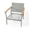 SONGMICS HOME Sencillo Collection - 3 Piece Patio Furniture Set, 2 Lounge Chairs and 1 Coffee Table, Outdoor Furniture, Gray and Beige - 4 of 4