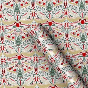 30” 25 sq ft Christmas Roll Wrap Scandinavian Florals and Trees - Wondershop™ - 1 of 3