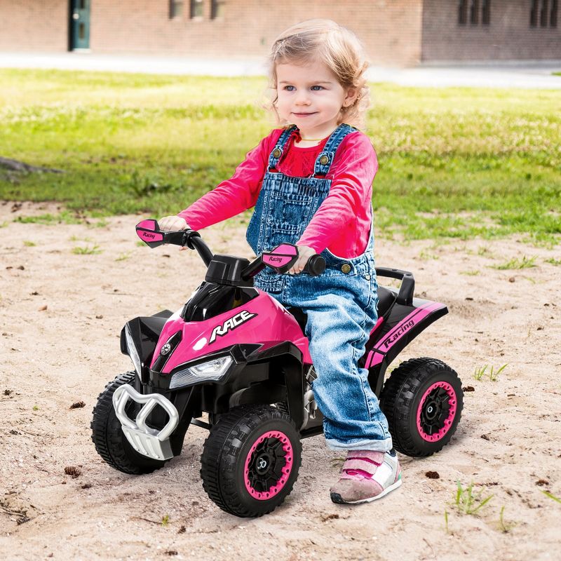 Aosom NO Power Ride on Push Car for Kids 4 Wheels Foot-to-Floor Sliding Walking ATV Toy with Music and Light for 18-36 Months, 4 of 11