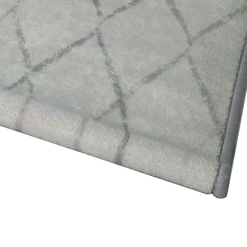 Deerlux Modern Living Room Area Rug with Nonslip Backing, Geometric Gray Wavies Pattern,  8 x 10 ft Large, 5 of 7