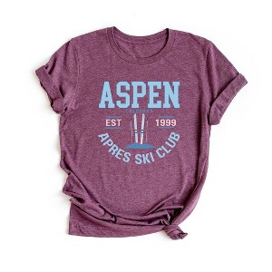 Simply Sage Market Women's Aspen Ski Club Short Sleeve Graphic Tee - 1 of 2