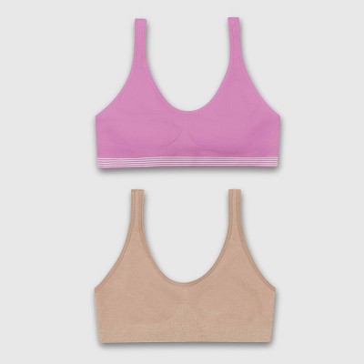 Hanes Girls' 2pk Get Cozy Seamless Pullover Bra- Pink/Beige M – Target  Inventory Checker – BrickSeek