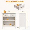 Heynemo Rattan Storage Cabinets, Accent Boho Storage Cabinet with 2 Drawers and 2 Shelves, Multipurpose Modern Storage Cabinet - 2 of 4