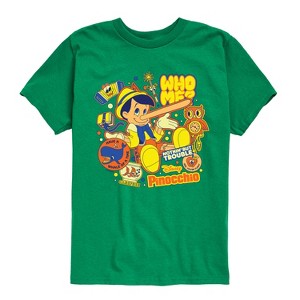 Boys' - Disney - Pinocchio Stickers Short Sleeve Graphic T-Shirt - 1 of 4