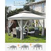 Pop Up Canopy Tent, Portable Gazebo w/Mosquito Netting, Easy Set-up Tent w/4 Sandbags & Wheeled Bag, for Backyard & Patio Furniture, Deck - 3 of 4