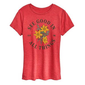 Women's - Instant Message - See Good In All Things Short Sleeve Graphic T-Shirt - 1 of 4