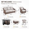 Gymojoy Outdoor Sofa Swivel Chairs Ottoman with Fire Pit Table - 3 of 4