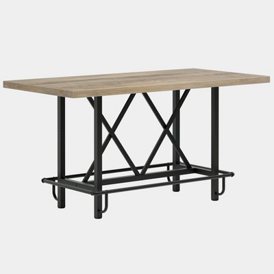 Tribesigns 62.99" Bar Table, Farmhouse Pub Bar Counter Height Table