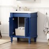 Hyleory Bathroom Storage Vanity, Cabinets Freestanding with 2 Doors for Bathroom Floor Cabinet,Storage Cabinet,Navy（Assembled） - 3 of 4