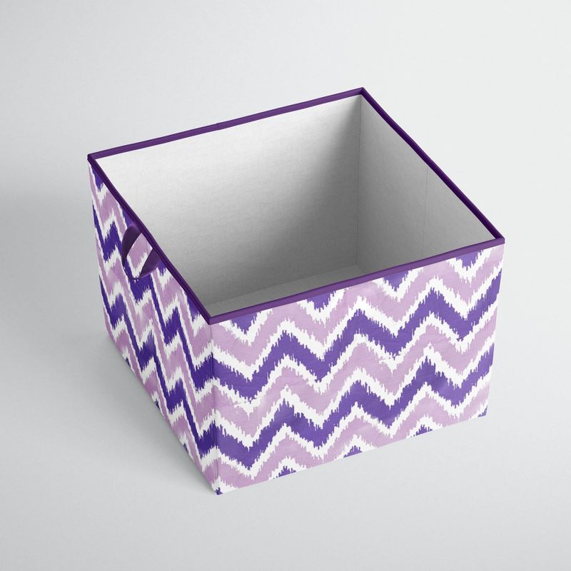 Bacati - MixNMatch Purple Storage Box Large, 2 of 6