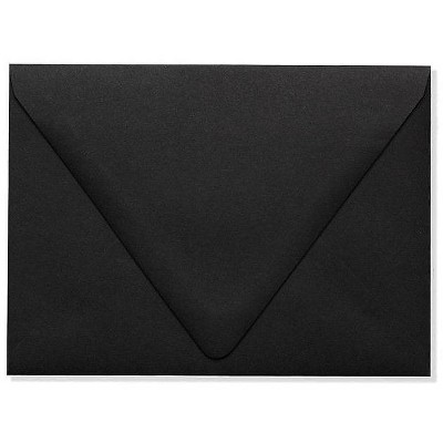 LUX A6 Contour Flap Envelopes 4 3/4 x 6 1/2 50/Box Midnight Black 1875-B-50
