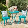 NicBex Colorful Outdoor Dining Table Set Metal Bistro Table with Two Chairs,Patio Furniture Bistro Set for Garden,Backyard,Poolside - 2 of 4