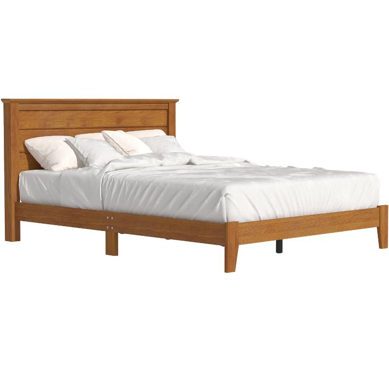 Galano Harlowin Wood Frame Queen Platform Bed With Headboard, 4 of 16