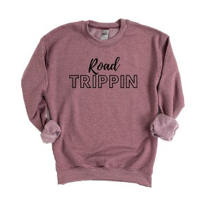 Simply Sage Market Women's Graphic Sweatshirt Road Trippin' Script - 1 of 3