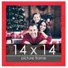 PosterPalooza | Square Classic Modern Red Picture Frame - UV Acrylic, Foam Board Backing, Hanging Hardware - 2 of 4