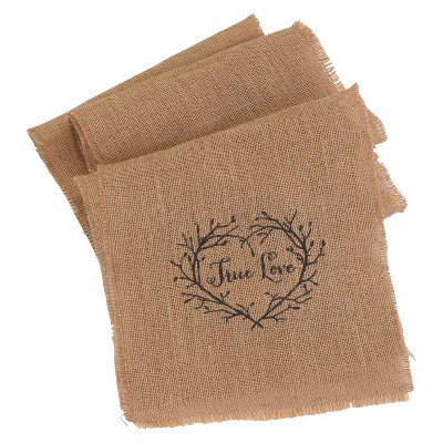 Burlap "True Love" Table Runner