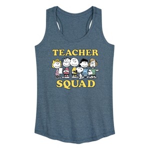 Women's - Peanuts - Teacher Squad Graphic Racerback Tank - 1 of 4
