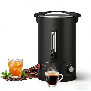 80-Cup Coffee Urn 12L / 3.2Gal Double-Wall Insulated Stainless Steel Hot Beverage Dispenser with Auto Temp Control. - 1 of 4
