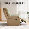 Lirago,Compact Recliner Sofa for Small Spaces - Brown Upholstery with Padded Cushion - 3 of 4