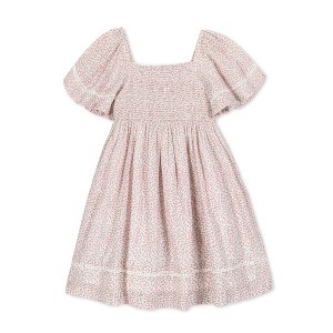 Hope & Henry Baby Girls' Organic Smocked Bell Sleeve Dress, Infant - 1 of 4