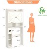 Dyonery Over The Toilet Storage Cabinet with Barn Doors Farmhouse Bathroom Organizer Shelf - 2 of 4