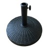 22 lbs Black Round Powder Coated Resin Patio Umbrella Base - 2 of 4