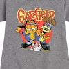 Girls' - Garfield - Garf And Odie Logo Graphic Short Sleeve Fleece Dress - 2 of 4
