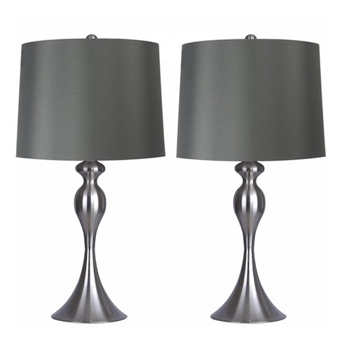 Modern Metal Candlestick Table Lamps, Grandview Gallery Glass Table Lamp