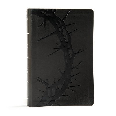 KJV Large Print Personal Size Reference Bible, Charcoal Leathertouch Indexed - by  Holman Bible Publishers (Leather Bound)