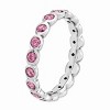 Black Bow Jewelry 3.5mm Sterling Silver with Pink Crystals Stackable Band - 3 of 4