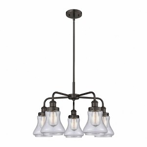 Bellmont - 5 Light Stem Hung Chandelier In Art Deco Style-15.25 Inches Tall and 24 Inches Wide - 1 of 1
