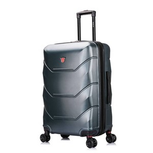 DUKAP Zonix Medium Checked Lightweight Hardside Spinner 26" Suitcase - Green - 1 of 4