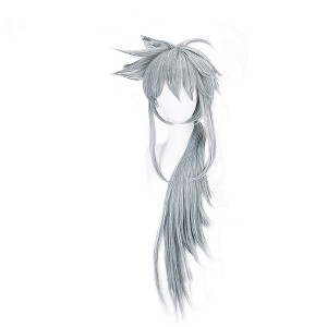 Unique Bargains Women's Wigs 29.5" Gray with Wig Cap Long Hair - 1 of 4
