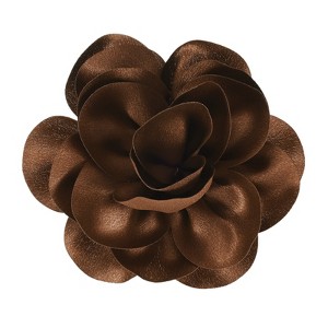 Unique Bargains Alloy Satin Fabric Big Rose Flower Dainty Brooches and Pins 1 Pc - 1 of 4