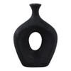 Sagebrook Home Ceramic Oval Vase - Contemporary Glam Abstract Cut-Out Vase Beaded - 2 of 4