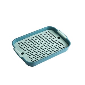 coucheta Rabbit Litter Box with Grate, 10.5 x 7.2 Inch Guinea Pig Litter Pan Anti-turnover Pet Toilet Potty Trainer Corner Guinea Pig - 1 of 2