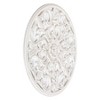 30" Beakman Square Medallion Wall Art White - Brewster: Modern MDF Carved Decor, Includes Hanging Loops - 2 of 3