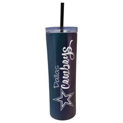 NFL Dallas Cowboys 20oz Onyx Skinny Tumbler with Straw