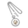 Black Bow Jewelry Charles Hubert Chrome-finish Off-White Ceramic Dial Pocket Watch - 3 of 4