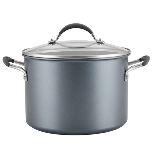 Circulon A1 Series With Scratchdefense Technology 8qt Nonstick Induction  Wide Stockpot With Lid Graphite : Target