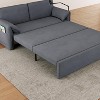 NicBex Modern Pull Out Sofa Bed Velvet Convertible Sleeper Sofa with Storage Pockets and Swivel Phone Stand for Living Room - 4 of 4