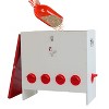 Automatic Chicken Feeder 30 Lb Capacity 6 Port Large Metal Chicken Feeders - No Waste Poultry Feeder with Locking Lid - 4 of 4