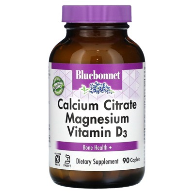 Calcium Citrate Magnesium Plus Vitamin D 90 Caps - Bluebonnet