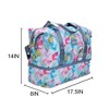 Disney Stitch Embroidered Character Art On Tropical Print 17.5” Duffle Bag - 3 of 4