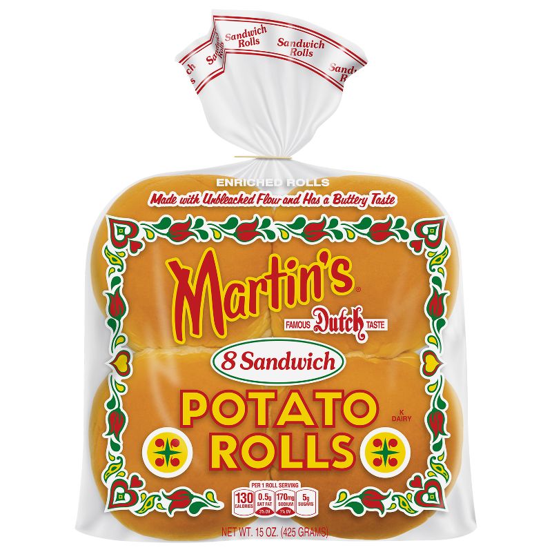 Martin&#39;s Potato Sandwich Rolls - 15oz/8ct, 1 of 9