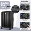 MAYEERTY 3pcs Luggage Set, Durable Hard Shell Suitcase Set With Double Spinner Wheels, Large Capacity Travel Trolley Case - 3 of 4