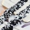 Elastic Sequin Trim, 1.2 Inch 3 Row Multicolored Flat Glitter Metallic Paillette Sequin Ribbon, Sewing Stretch Sequin Strip DIY Craft, 4 Yards - 4 of 4